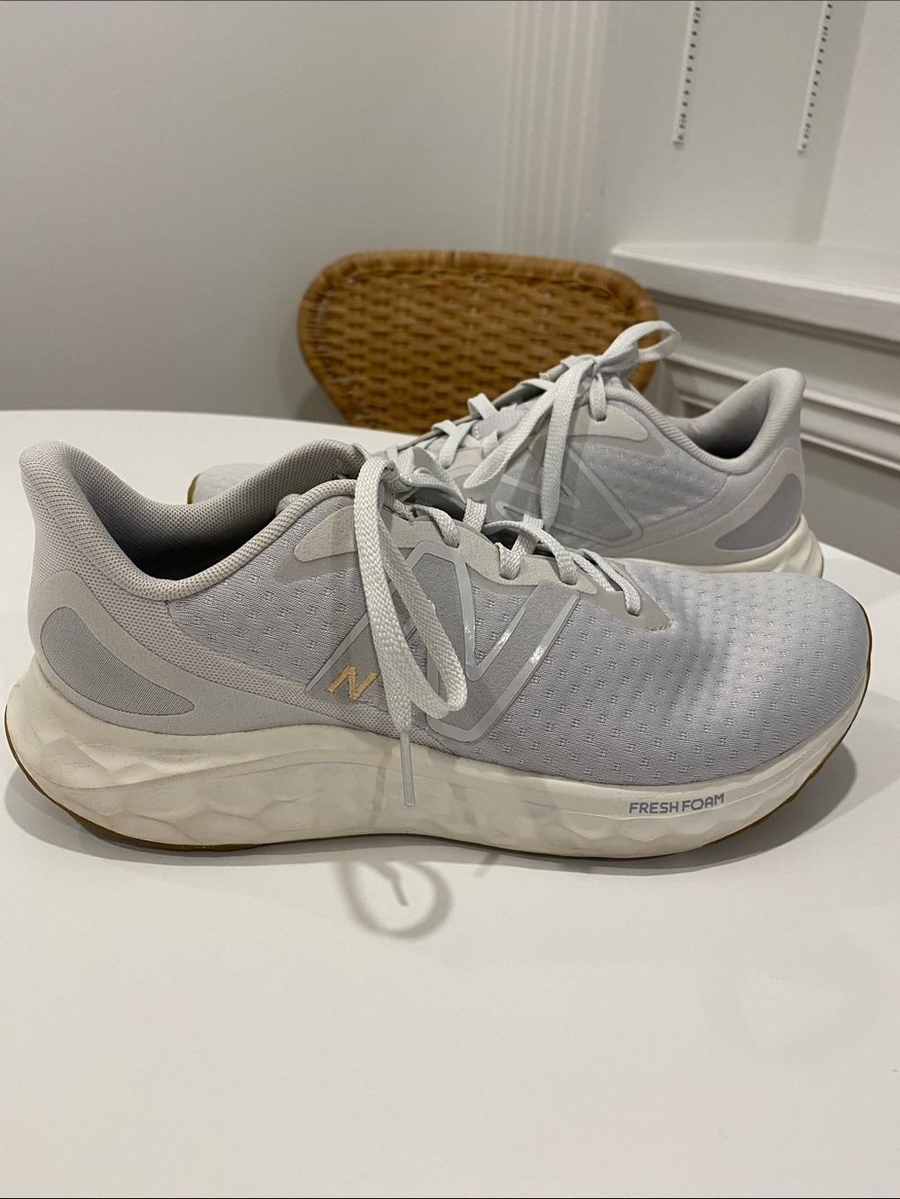 New Balance Light Gray Fresh Foam Running Shoes